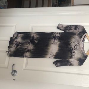 Gray tie dye dress